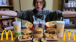 MCDONALDS Double Quarter Pounder  BLT Big Mac McDouble McNuggets Fries and McFlurries MUKBANG [upl. by Hera]