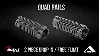 AIM Sports Inc Quad Rails  Free Float amp 2 Piece Drop In [upl. by Eniamerej]