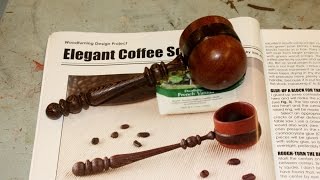 How to Turn a Traditional Wood Coffee Scoop [upl. by Koorb]