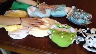 Pocket Cloth Diaper How To 8 brands in one video [upl. by Hait633]