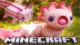 I Made A Minecraft AxolotlBut Furry l DIY Art Doll [upl. by Wera]