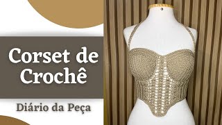 Corset de Crochê  Corselet de Crochê  Cropped Top de Crochê [upl. by Aleakam]