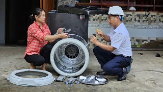 Directors Wife and Husband Repair amp Maintain Washing Machines For Customers  Ly Phuc An [upl. by Eceinahs792]