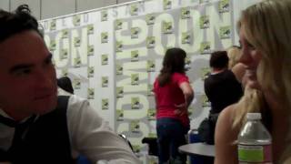 Johnny Galecki amp Kaley Cuoco Talk The Big Bang Theory S4  TVaholiccom at ComicCon 2010 [upl. by Neelyt]