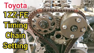 How To Fix 1ZZFE 18L Engine Timing Chain Marks of Toyota Corolla [upl. by Lemieux838]