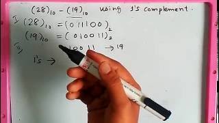 Subtraction using 1s complement [upl. by Sivart]