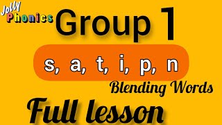 Jolly phonics group 1 satipn Blending words phonics group 1 [upl. by Esined]