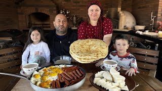 Breakfast of Dagestan Mountain folk food [upl. by Irrac]