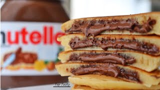 Nutella Stuffed Pancake Recipe  How To Make Nutella Pancake  Top Tasty Recipes [upl. by Lehman]