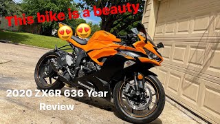 2020 Kawasaki ZX6R 636  1 Year Review [upl. by Nay]