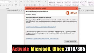 Activate MS Office 20162021365  Fix Product Activation Failed  100 Working  2024 [upl. by Attesor]