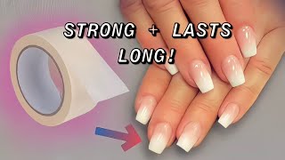 DIY MASKING TAPE FAKE NAILS  HOW TO MAKE STRONG TAPE NAILS [upl. by Erastes]