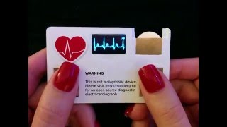 Business card with a working mini EKG [upl. by Enamrahc]