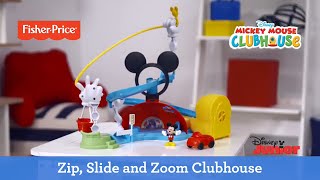 Disney Mickey Mouse Clubhouse – Zip Slide and Zoom Clubhouse  FisherPrice [upl. by Bari129]