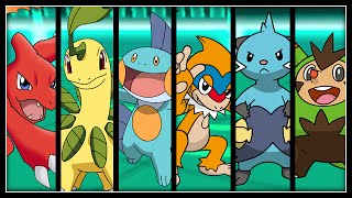 FULL POKEMON STARTER TEAM MIDDLE EVOLUTIONS [upl. by Yalahs12]