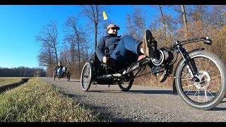 FrühlingsRadtour 2019 am Rhein bei KehlStrasbourg Liegerad Recumbent on Tour [upl. by Oflunra]