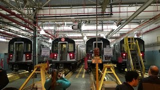 NYC Subway HD 60fps New York Transit Museum Jerome Yard Mosholu Yard Shop Tour 111316 [upl. by Retsim]