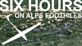 Glider flight on Alps foothills  New longest Gliding video on Youtube [upl. by Albers303]