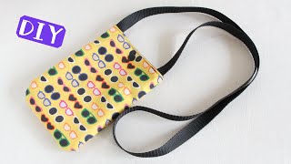 5回縫って完成！スマホポーチの作り方｜DIY Smartphone Crossbody bag [upl. by Anama]