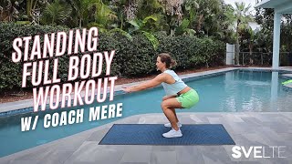 Standing Full Body Workout For Beginners  with Meredith Shirk [upl. by Anelrats]