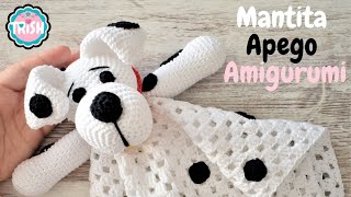 🐶MANTITA DE APEGO DÁLMATA 🐶  CROCHET  FÁCIL🐶🐶 [upl. by Deehan]