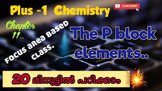 Plus1 chemistry chapter 11 focus area based class The P block elements [upl. by Eico]