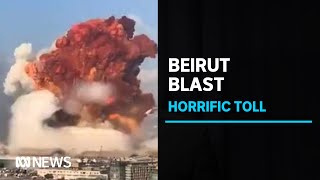 Massive port explosion a catastrophe as Beirut counts dead amid lockdown  ABC News [upl. by Kralc]