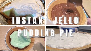 Jello Instant Pudding Pie  Chocolate and Pistachio [upl. by Selim]