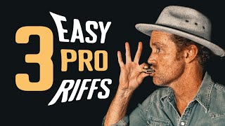 3 EASY Harmonica Riffs [upl. by Hachman]