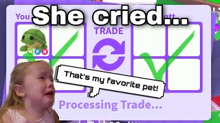 Girl Cries After Getting Scammed With Her Favorite Pet Adopt Me Roblox  FadedPlayz [upl. by Acsirp]