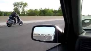 Vespa GTS 300 Super Top Speed Run 80 mph [upl. by Symon]