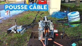 Aiguillage tirage de Fibre Optique avec le POUSSE CABLE [upl. by Aerdnat]