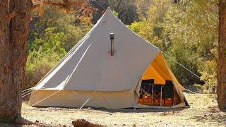 Inside look at a 5m Bell Tent  HOW TO SETUP [upl. by Suivatna]