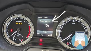 Skoda Octavia III 5E  ReFuel quantity in Dash Board  VCDS [upl. by Neirb999]