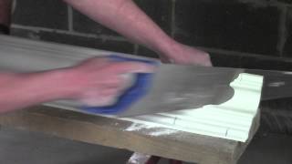 Plaster Coving Installation  How To Cut An Internal Mitre Part 2 [upl. by Laurel14]