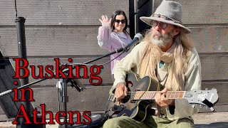 Busking at Monastiraki Square Athens GREECE  ‘Circles’ [upl. by Mayram]