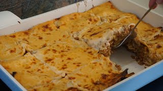 Λαζάνια φούρνου με κιμά και μπεσαμέλ  Lasagna bolognese  Greek Cooking by Katerina [upl. by Anwadal]