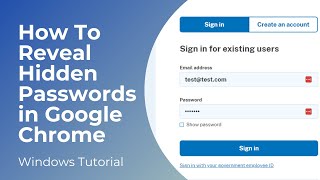 How To Reveal Hidden Passwords in Google Chrome Using Inspect [upl. by Warfourd]