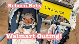 Everything On Clearance Reborn Baby Walmart Outing With Honey [upl. by Eelyrag]