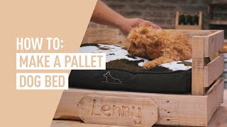 How to make a DIY Pallet Dog Bed  Ozito [upl. by Rashida]