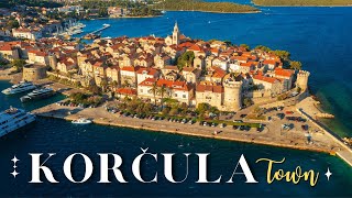 Beautiful Korcula Town on the Adriatic Coast of Croatia [upl. by Sera]