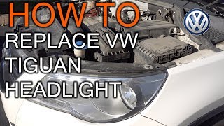 How to Replace VW Tiguan Front Light [upl. by Quillan106]