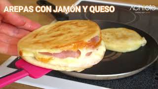 AREPAS CON JAMÓN Y QUESO  Prepara las Arepas Colombianas de Jamón y Queso más deliciosas [upl. by Ai]