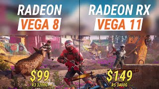 Radeon Vega 8 vs Radeon RX Vega 11  10 games  Full HD [upl. by Oler]