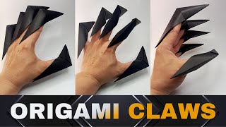 How to make Paper Origami Claws  Halloween Claws [upl. by Locklin986]