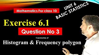 Construction of Histogram and frequency polygon class 10 Math Chapter 6 Exercise 61 Question No 3 [upl. by Mignon]