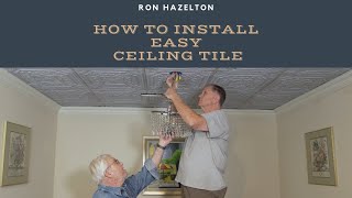 How to Install Easy Ceiling Tile [upl. by Lomax318]