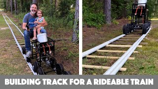 Building PVC Track for a Homemade Rideable Train [upl. by Wolcott]