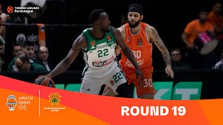 ValenciaPanathinaikos  Round 19 Highlights  202324 Turkish Airlines EuroLeague [upl. by Anayad625]