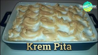 Krem Pita  Cremeschnitte  Unique Dessert with Vanilla Cream Phyllo and Merengue [upl. by Kcered]